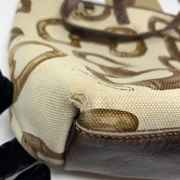 Authentic Gucci shoulder bag fabric leather mix - Picture 6 of 15